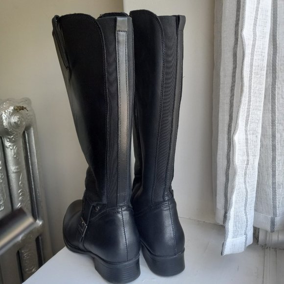 Pajar Black Leather Riding Boots Size EU 39 / US 8 - 8.5 Wide Width - Picture 7 of 16